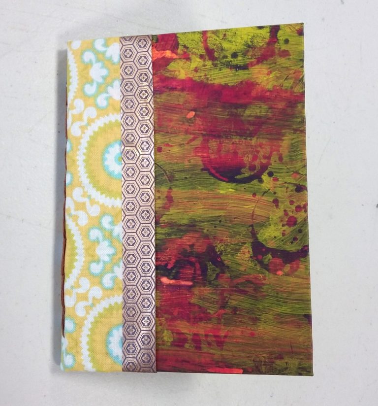 Student Showcase: Abstract acrylic painted, hand bound books