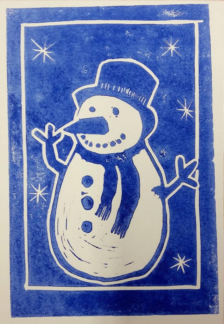 Student Showcase: six week lino printing course for beginners – weeks 4 and 5