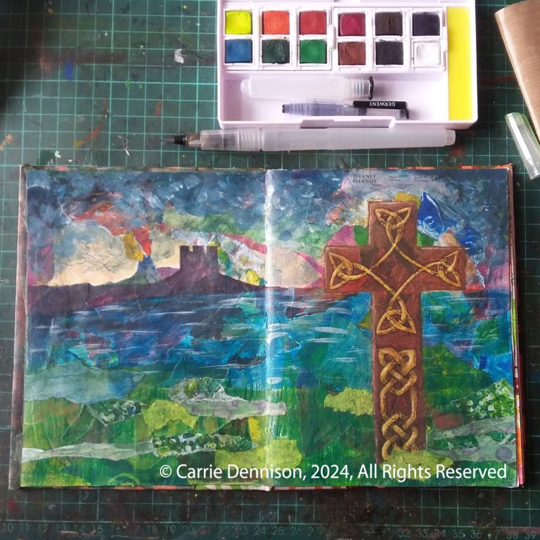 Studio blog: Celtic cross sketchbook play