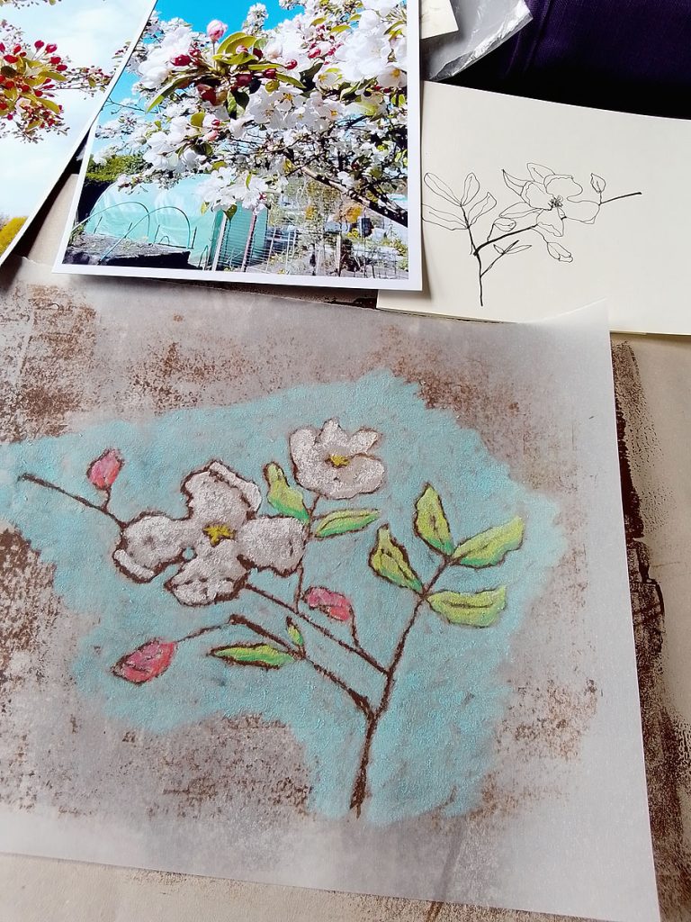 Studio blog: more pastel on monotype experiments