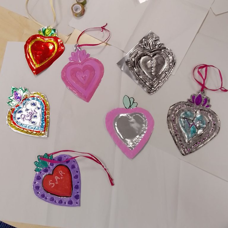 Student showcase: metal embossed hearts in Stanley