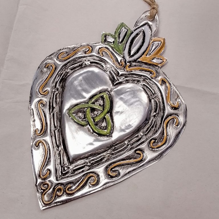 Student showcase: metal embossed hearts at Prudhoe