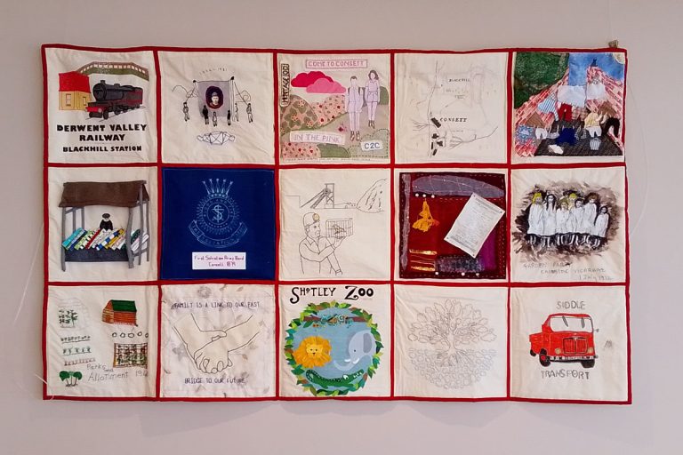 Student showcase: Open Art Group Consett collaborative quilt