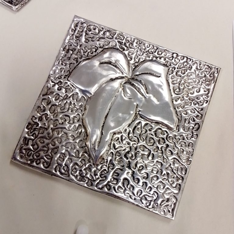 Student showcase: metal embossed coasters