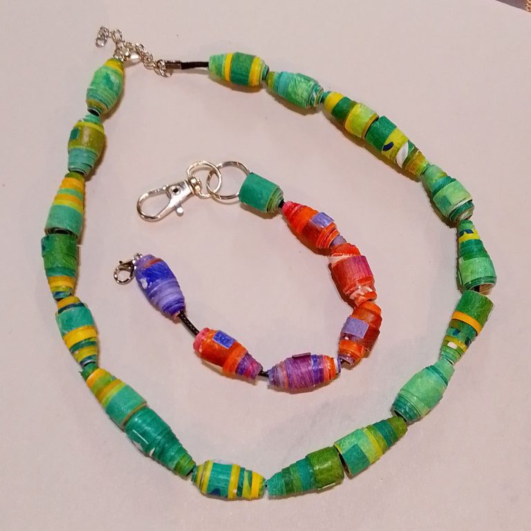 Student showcase: ‘Wear Your Words’ paper beads jewellery at Breathing Space