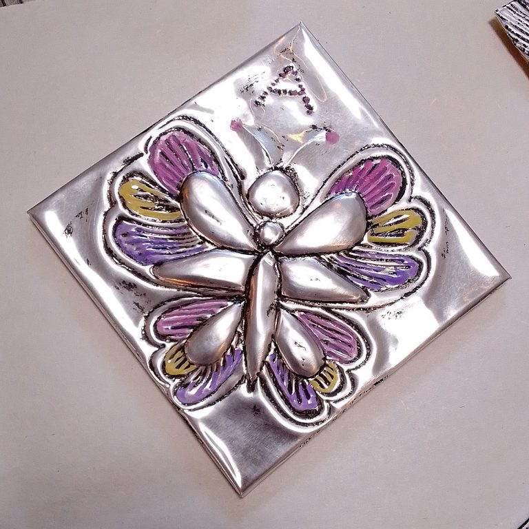 Student showcase: metal embossed coasters