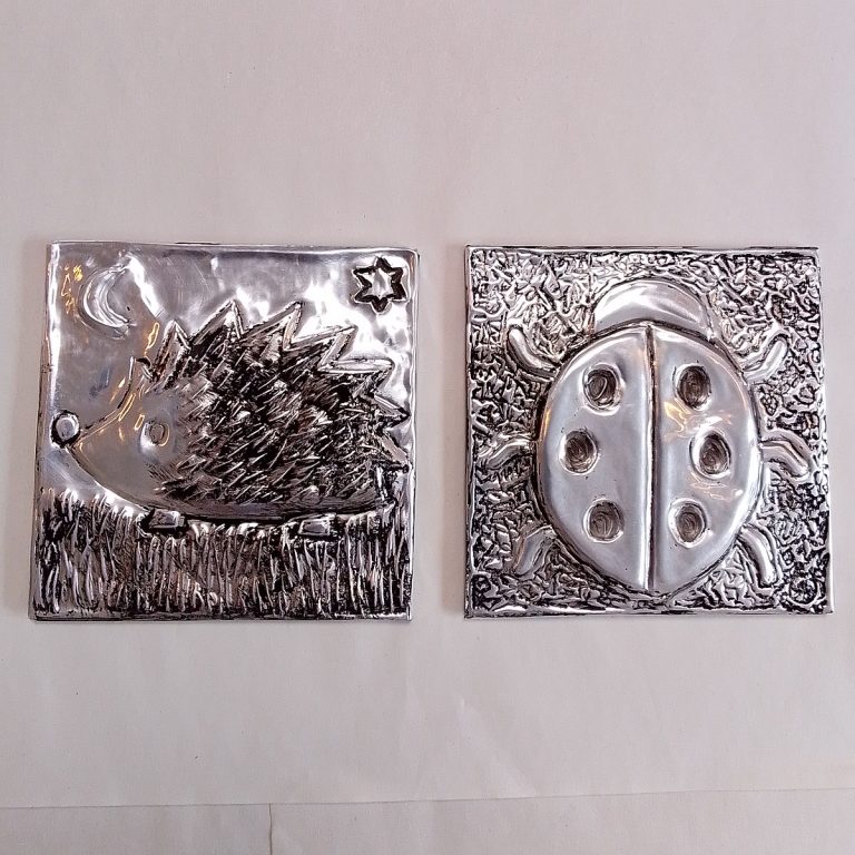 Student showcase: metal embossed coasters