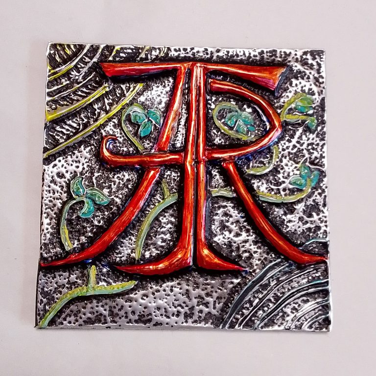 Student showcase: metal embossed monograms