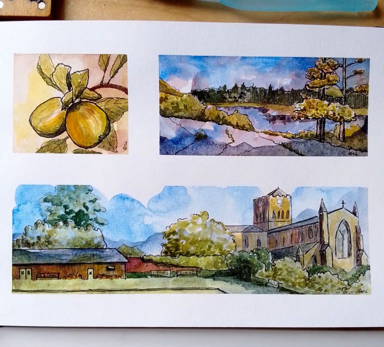 Studio blog: mini watercolour landscapes
