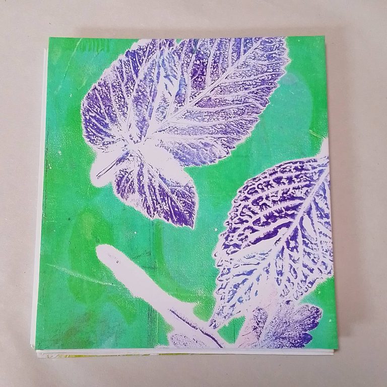 Student showcase: gel printed accordion books